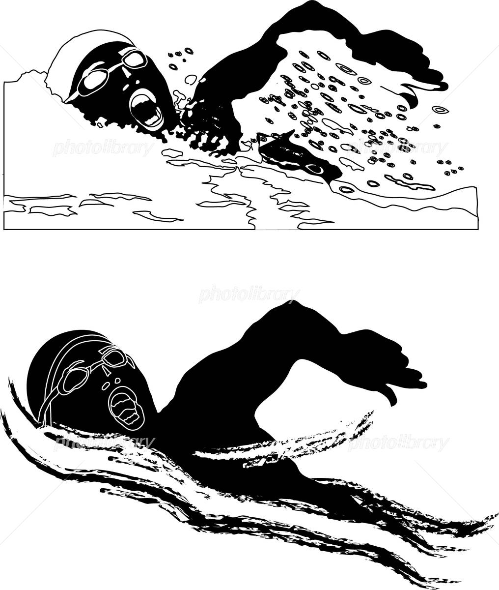 水泳 クロールのストックイラスト素材 クロール イラスト フリー